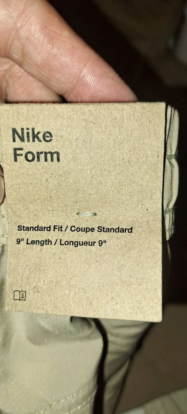 Nike Form Dri-Fit Men’s Training Shorts L Tall Tan 34 Waist 9” NWT FN2998-251